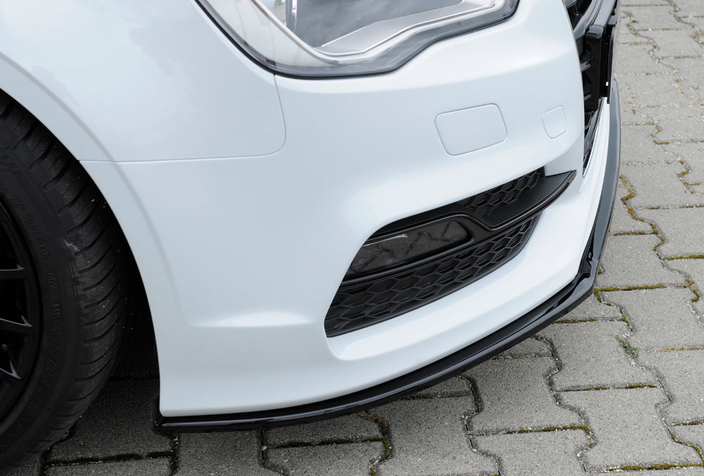 Rieger 00088116 Audi 8V Front Splitter (A3 & S3) - Glossy Black