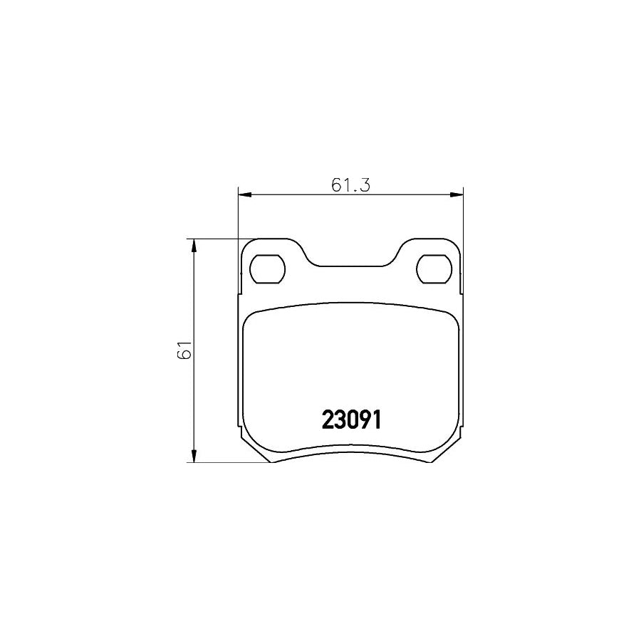 Hella 8DB 355 009 041 Brake Pad Set Not Prepared For Wear Indicator