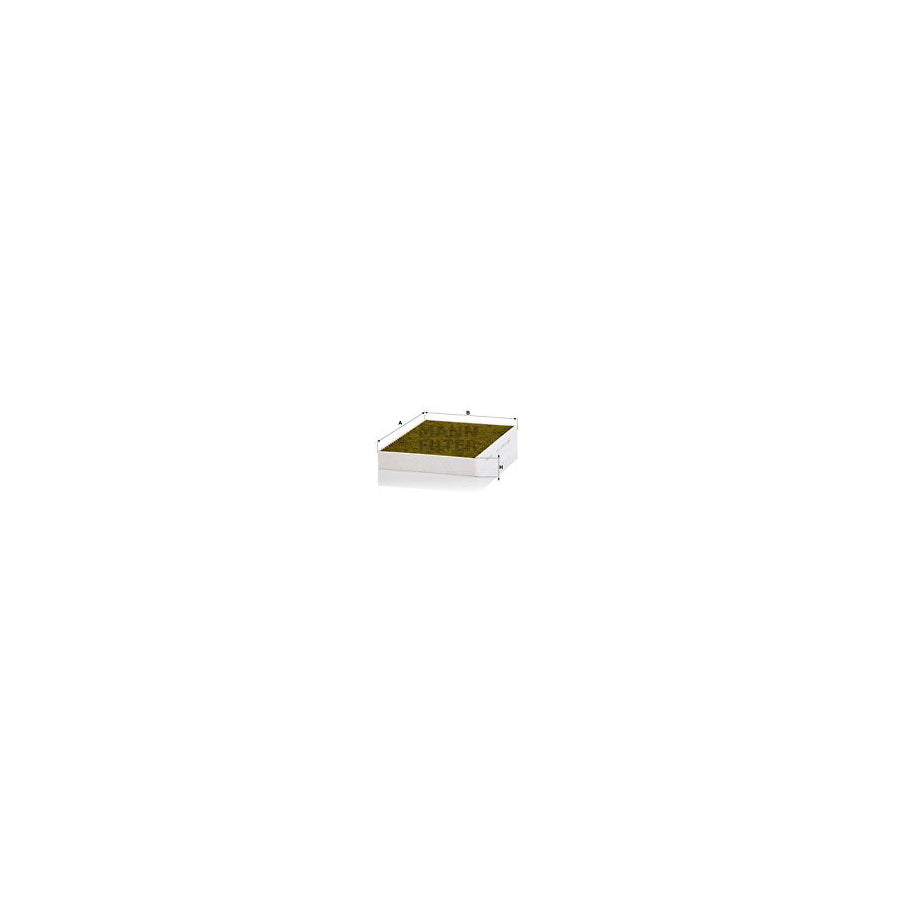 MANN-FILTER FP 34 003 Pollen filter Activated Carbon Filter, Activated Carbon Filter with polyphenol, Particulate filter (PM 2.5), with antibacterial action, with fungicidal effect