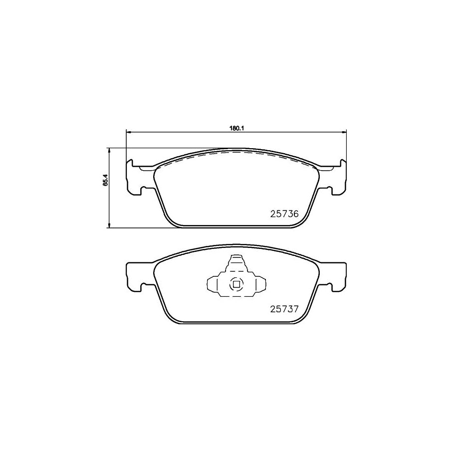 Hella 8DB 355 020 831 Brake Pad Set Not Prepared For Wear Indicator