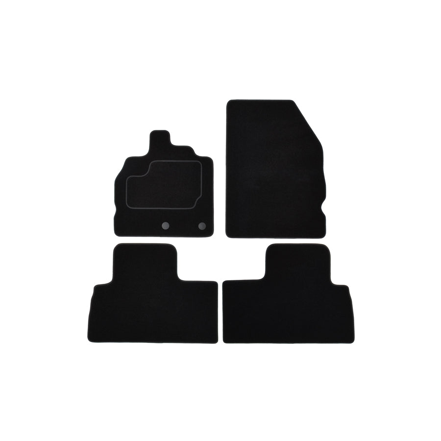 CUSTOPOL Tailored RNT435C Floor mat set for RENAULT Sc???nic III (JZ0/1_) Textile, Front and Rear, Quantity: 4, Black