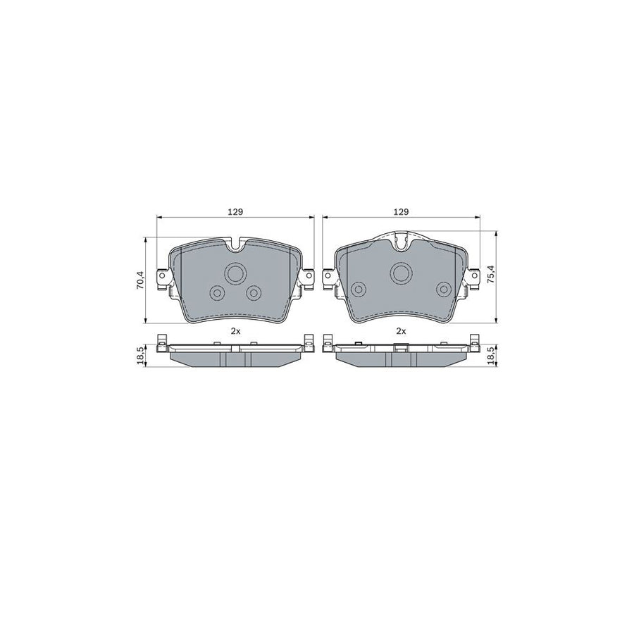 Bosch 0986494940 Brake Pad Set BP1791