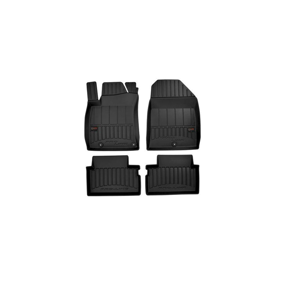 FROGUM Tailored 3D409521 Floor mat set for HYUNDAI i30 Elastomer, Front and Rear, Quantity: 4, Black, (LHD)