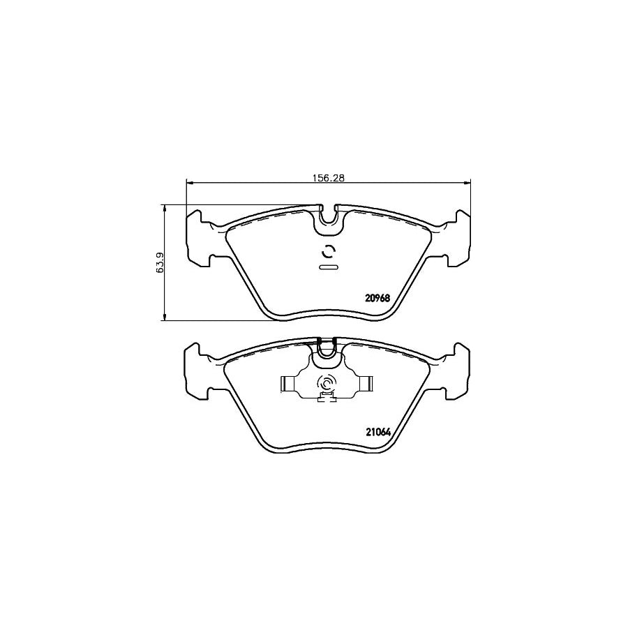 Hella 8DB 355 007 411 Brake Pad Set Prepared For Wear Indicator