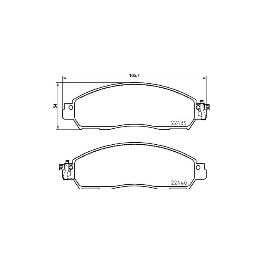 Brembo P 56 120 Brake Pad Set With Acoustic Wear Warning With Anti Squeak Plate