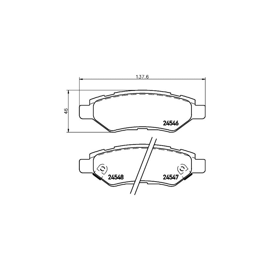 Brembo P 09 014 Brake Pad Set With Acoustic Wear Warning With Anti Squeak Plate