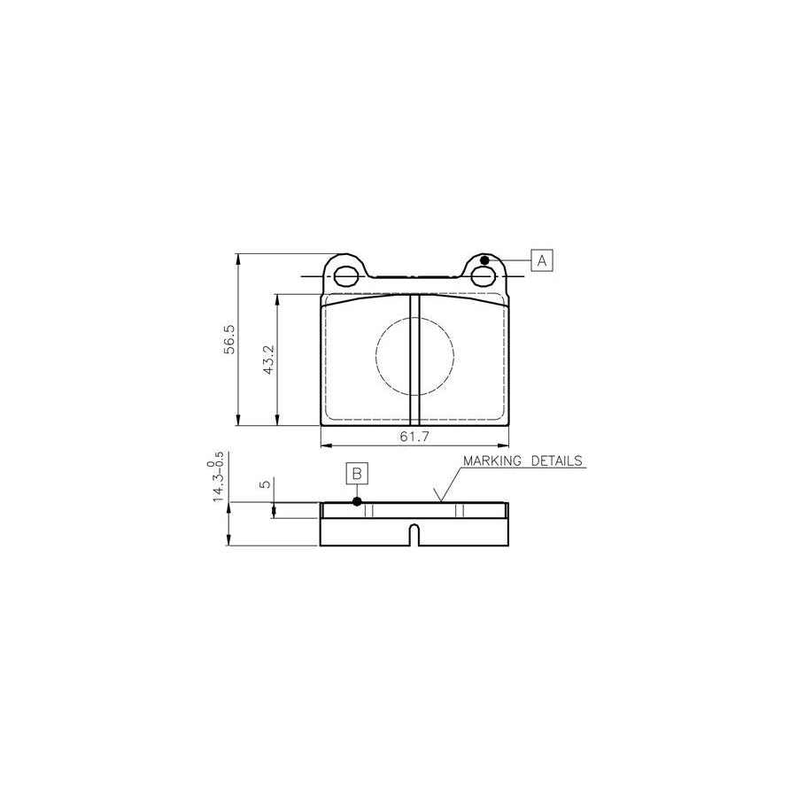 Bosch 0986Tb2000 Brake Pad Set Excl Wear Warning Contact