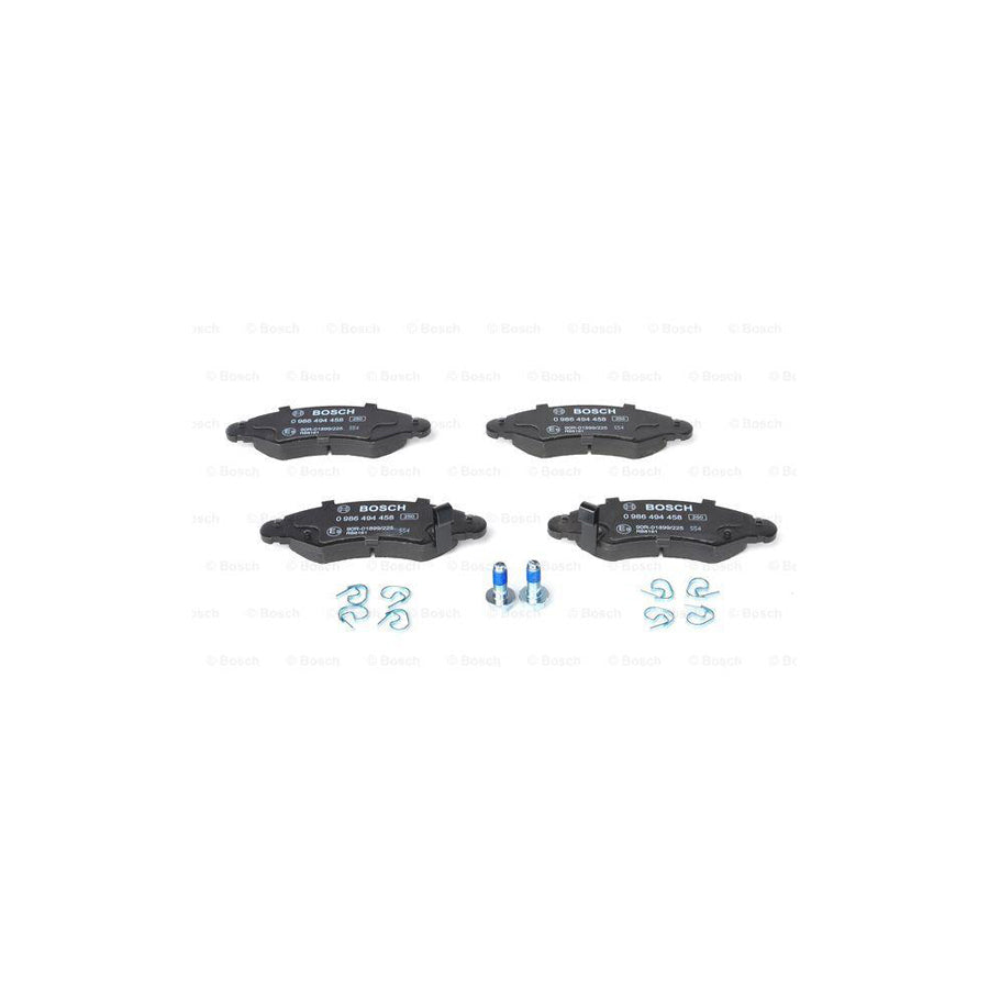 Bosch 0986494458 Brake Pad Set With Acoustic Wear Warning With Anti Squeak Plate With Bolts Screws With Mounting Manual BP299