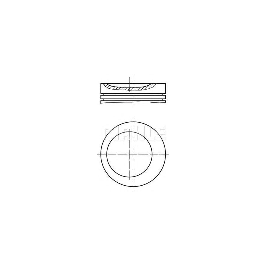 MAHLE ORIGINAL 013 19 00 Piston 73,97 mm, with piston rings