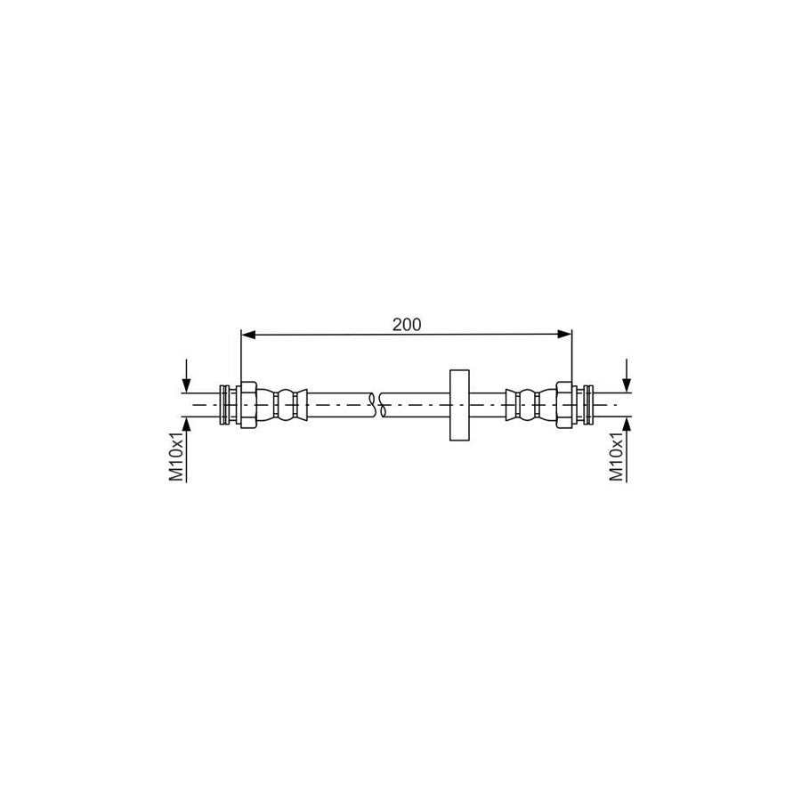 BOSCH 1 987 481 670 Brake Hose 200Mm