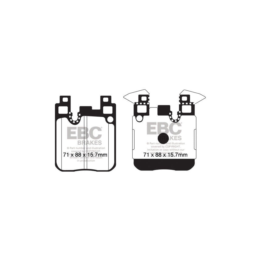 EBC BMW F20 F30 F32 Yellowstuff Front Brake pads - Brembo Caliper (Inc. M135i, M235i, 335i & 435i)