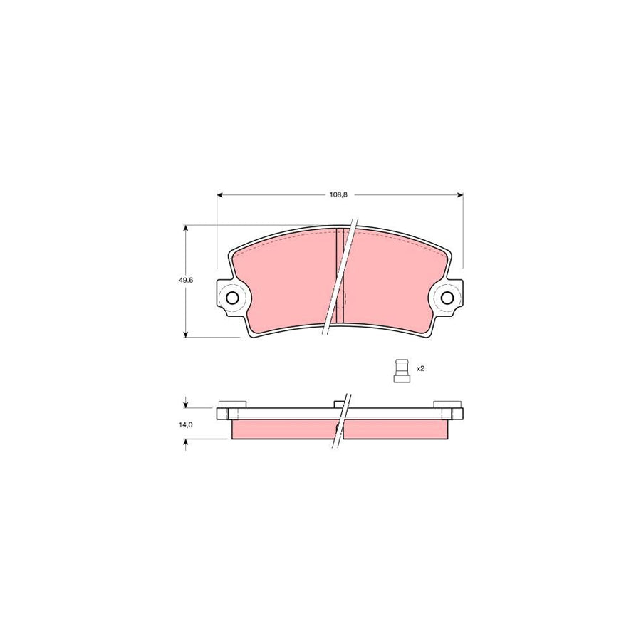 TRW Gdb149 Brake Pad Set Prepared For Wear Indicator