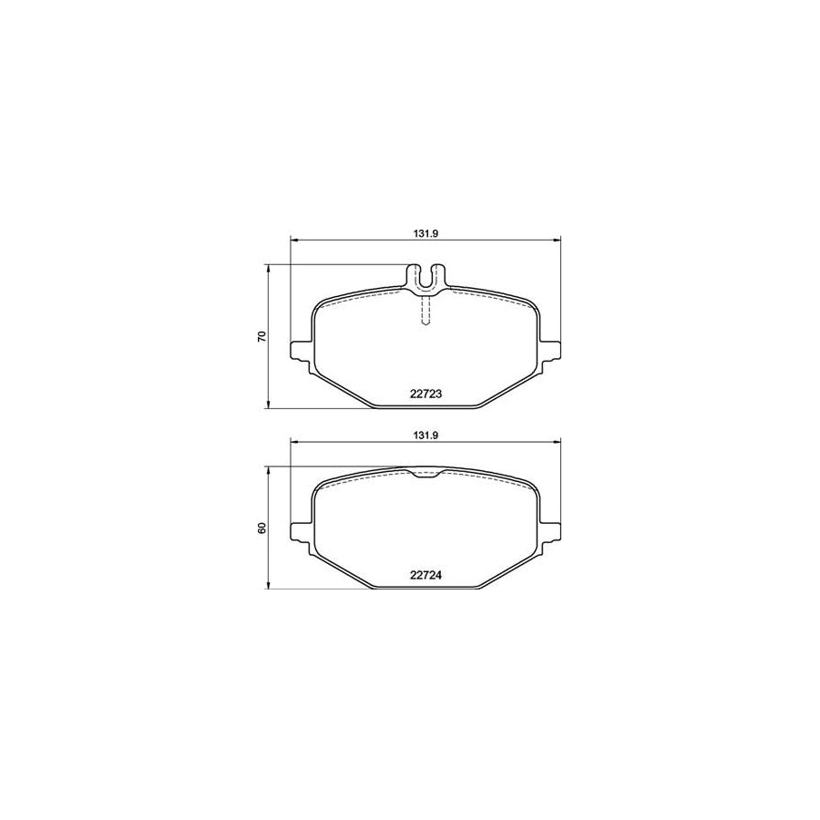Brembo P 50 161 Brake Pad Set Prepared For Wear Indicator With Anti Squeak Plate With Brake Caliper Screws