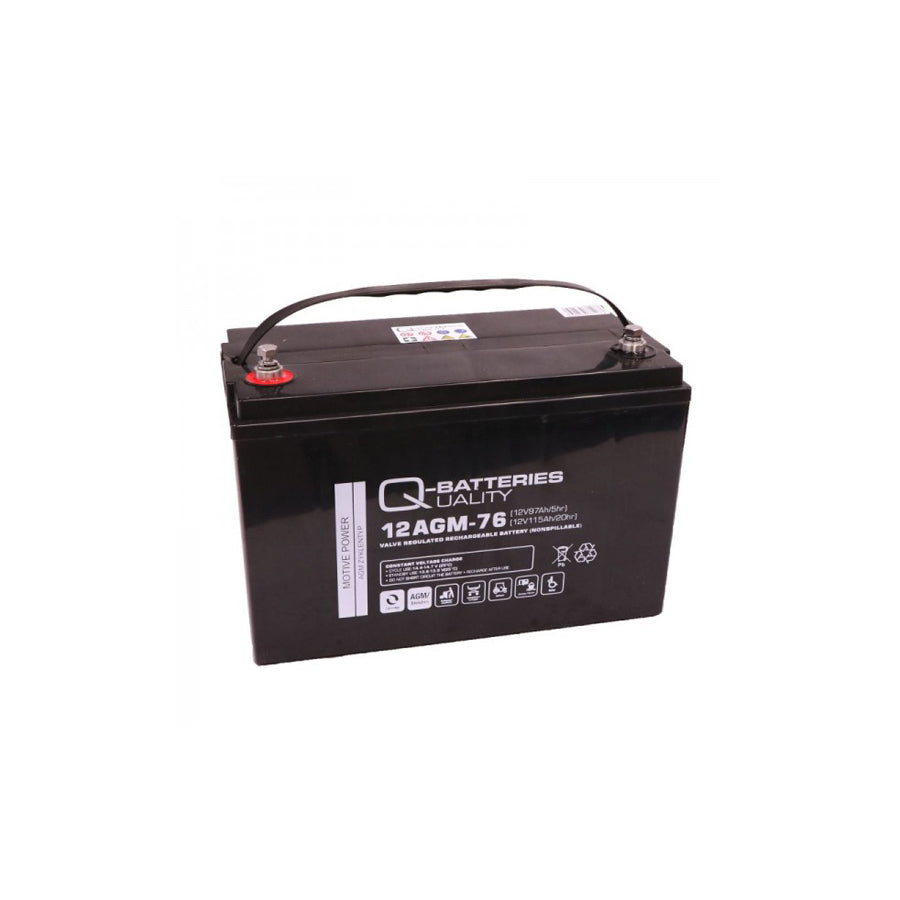 Q-Batteries 12AGM76 Traction battery 12V 97Ah (5h) 115Ah (20h), maintenancefree AGM battery VRLAC