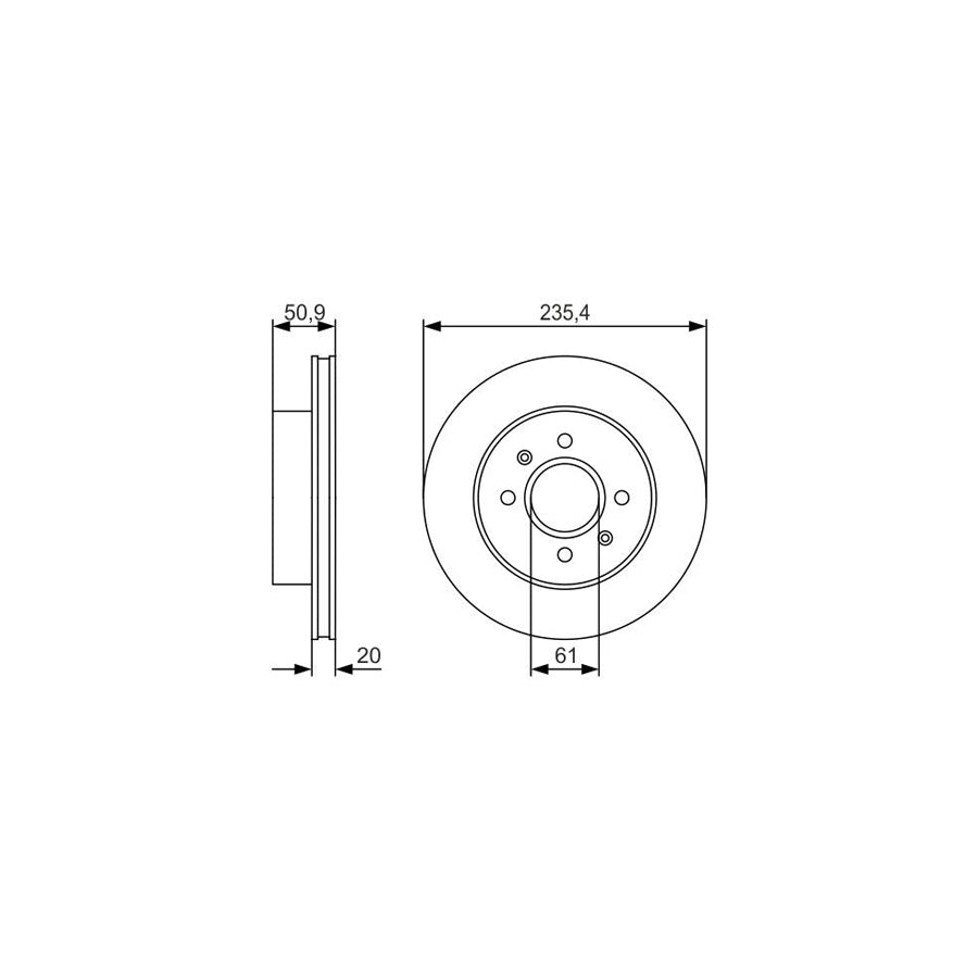 BOSCH 0 986 479 R52 Brake Disc for DACIA Solenza B41_ Vented Oiled