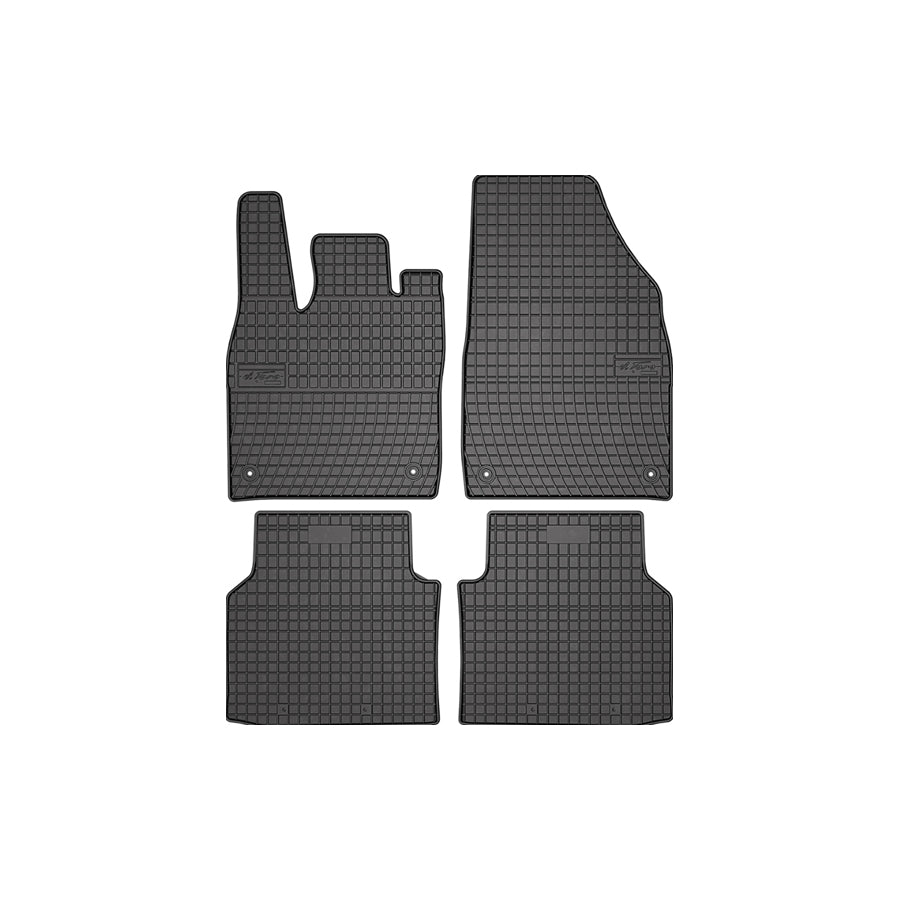 FROGUM Tailored, Basic 411760 Floor mat set for VW ID.4 (E21) Elastomer, Front and Rear, Quantity: 4, Black, (LHD)