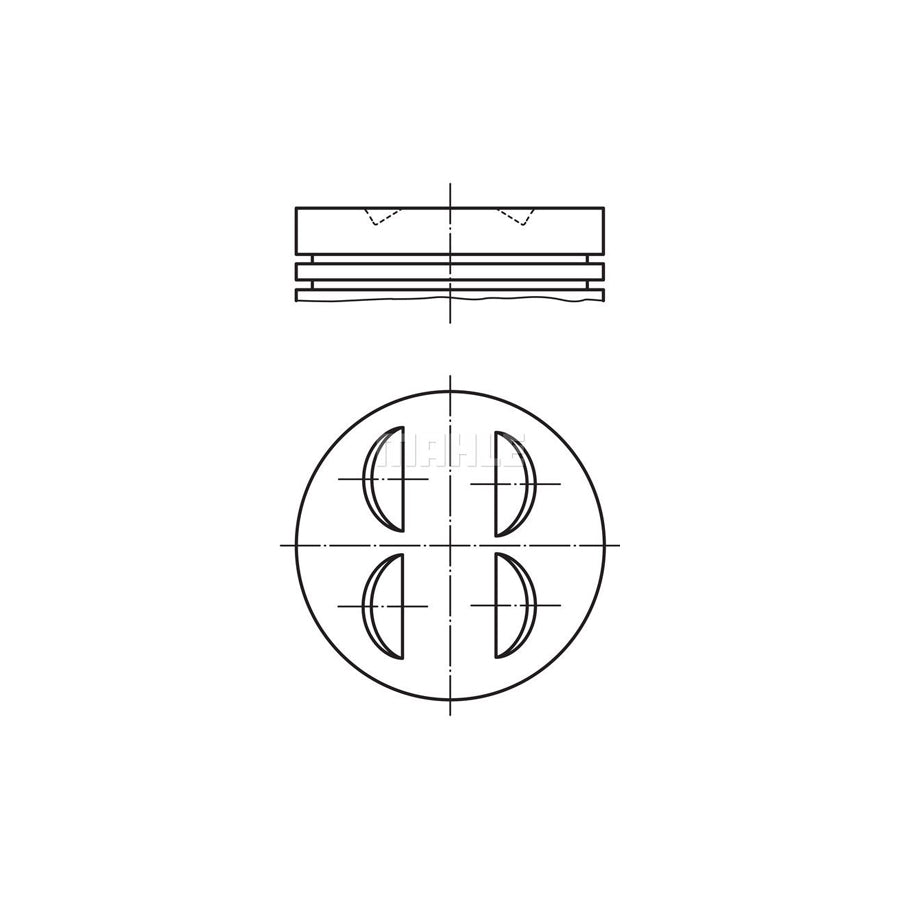 MAHLE ORIGINAL 002 74 02 Piston suitable for MERCEDES-BENZ 190 (W201) 96,50 mm, without cooling duct