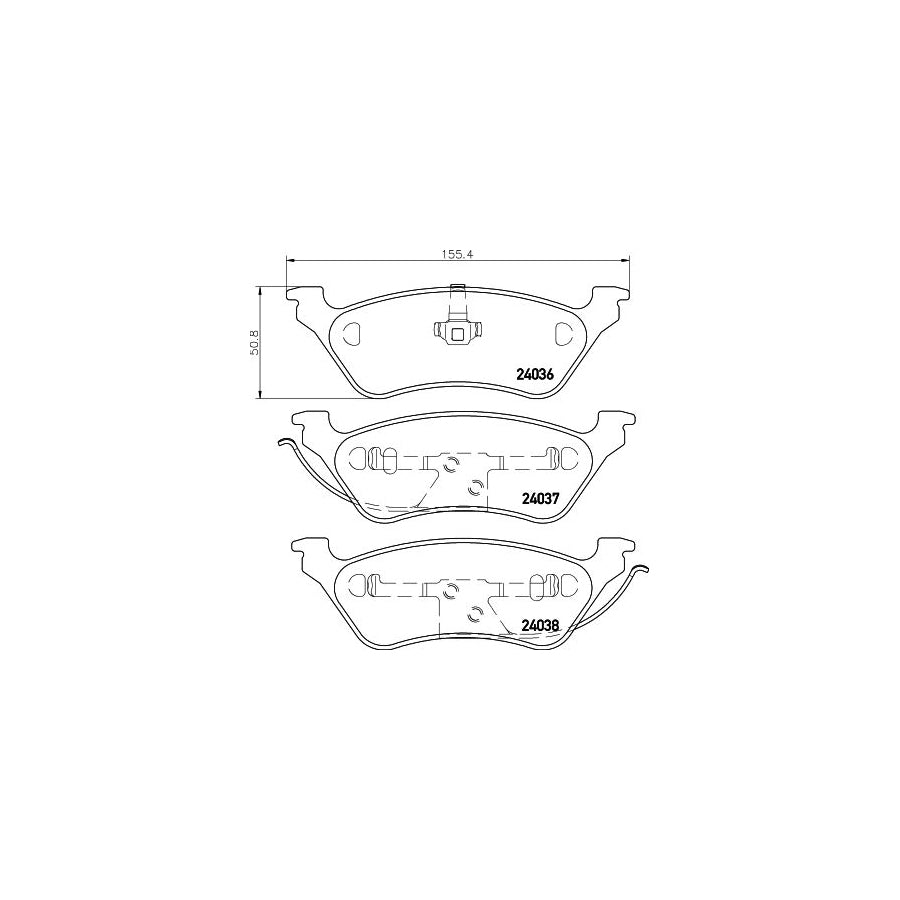 Hella 8DB 355 011 061 Brake Pad Set Not Prepared For Wear Indicator