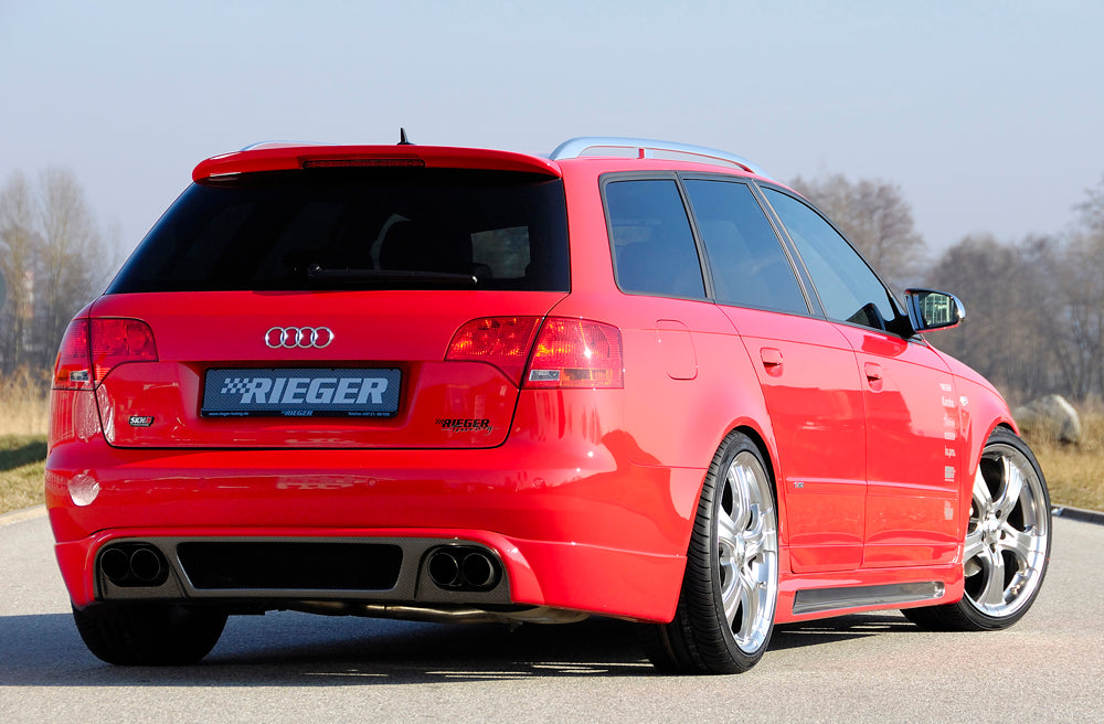Rieger 00099025 Audi 8E B7 A4 Rear Diffuser for Twin Tailpipe Left & Right - Carbon-Look