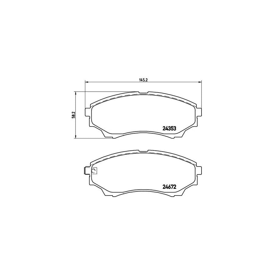 Brembo P 24 086 Brake Pad Set With Acoustic Wear Warning