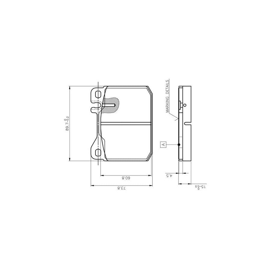 Bosch 0986Tb2001 Brake Pad Set Incl Wear Warning Contact