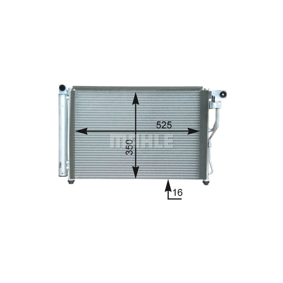 MAHLE ORIGINAL AC 439 000P Air conditioning condenser for HYUNDAI ACCENT with dryer