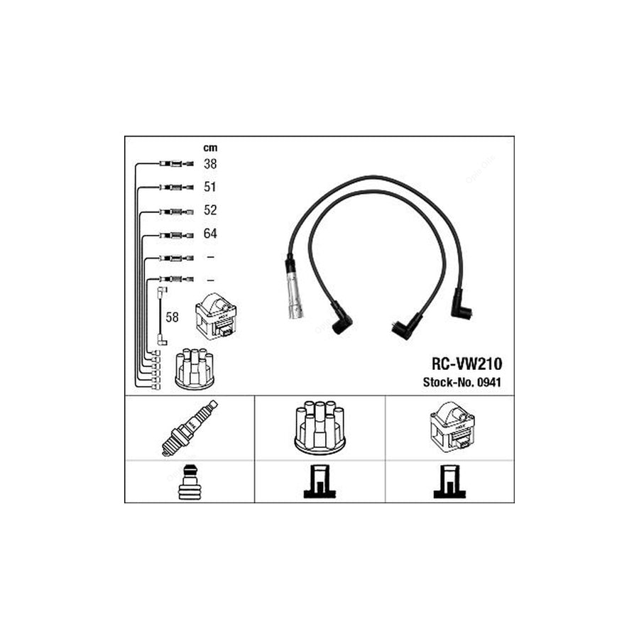 NGK Ignition Cable Kit RC-VW210 (NGK0941)
