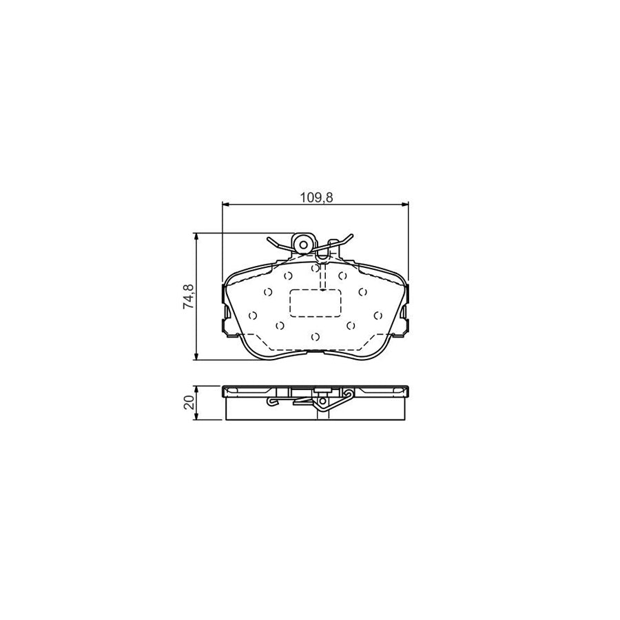 Bosch 0986Tb3174 Brake Pad Set Suitable For Mercedes Benz C Class