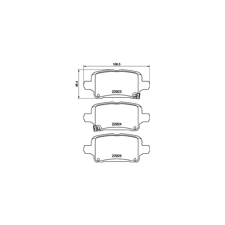 Hella 8DB 355 037 721 Brake Pad Set With Acoustic Wear Warning