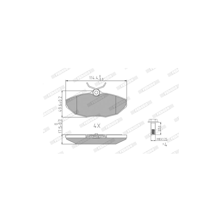 Ferodo Premier Fdb1486 Brake Pad Set Not Prepared For Wear Indicator Without Accessories