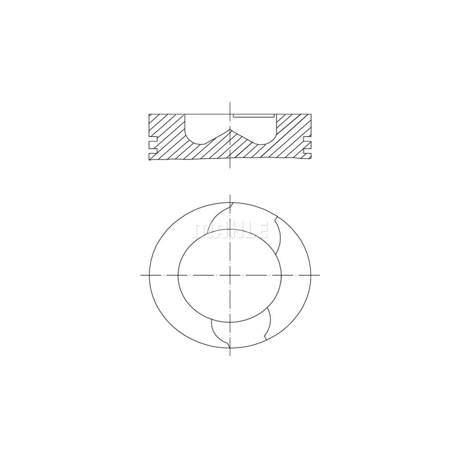MAHLE ORIGINAL 061 52 00 Piston 127,0 mm, with piston ring carrier