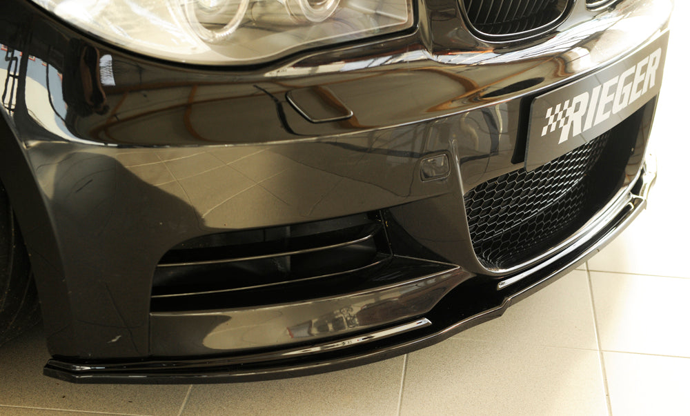 Rieger 00088124 BMW 1 Series E82 E88 Front Splitter - Glossy Black