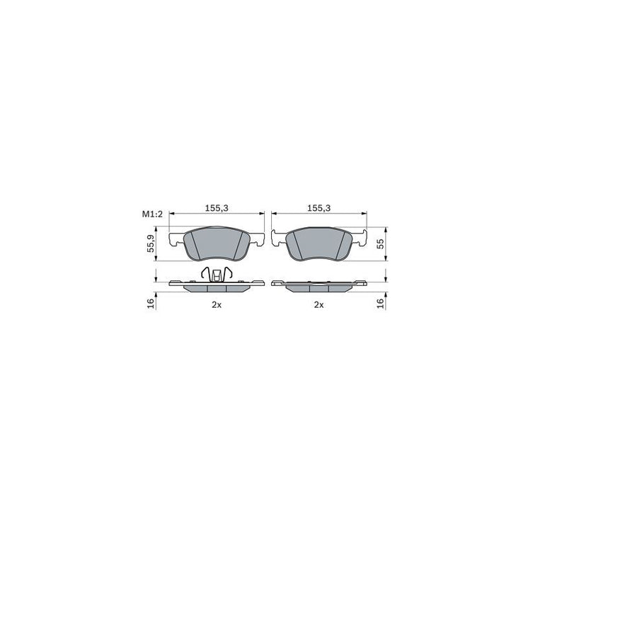 Bosch 0986424867 Brake Pad Set For Ford Fiesta BP2490