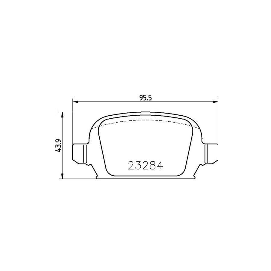 Hella 8DB 355 018 641 Brake Pad Set With Acoustic Wear Warning With Brake Caliper Screws With Accessories