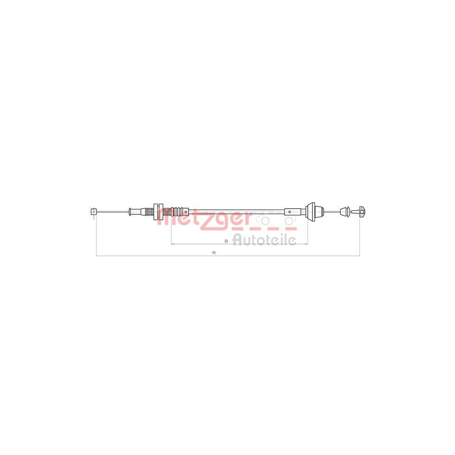 METZGER 11.0182 Throttle Cable for FORD ESCORT | Duco Car Parts UK Car Parts