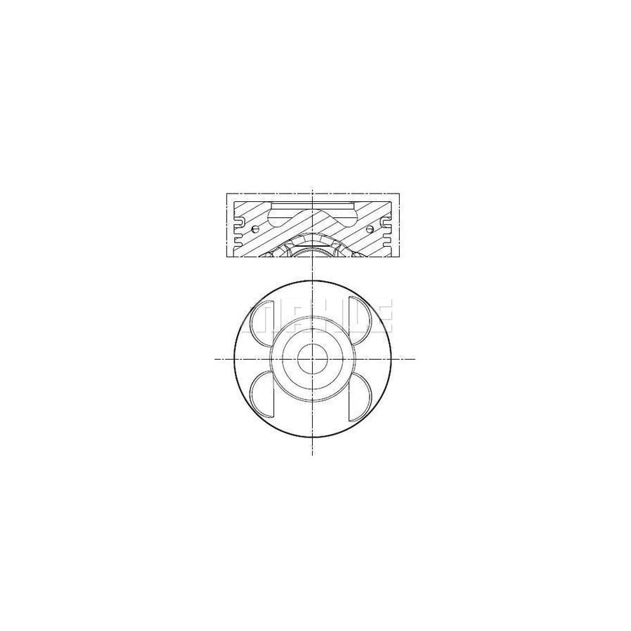 MAHLE ORIGINAL 001 PI 00105 001 Piston suitable for MERCEDES-BENZ SPRINTER 88,25 mm, with cooling duct, with piston ring carrier