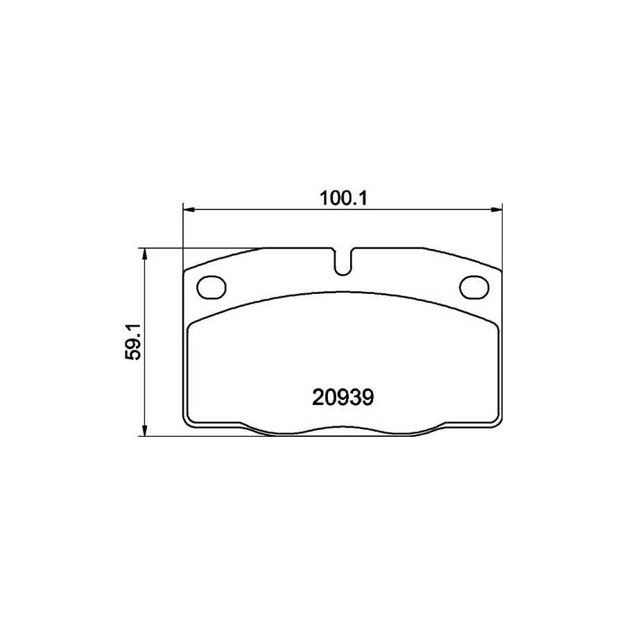 Hella 8DB 355 007 251 Brake Pad Set Not Prepared For Wear Indicator