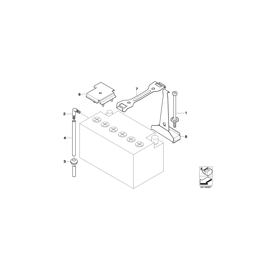 Genuine BMW 51713400584 E83 E83 Battery Hold Down (Inc. X3 2.5i) | Duco Car Parts UK Car Parts