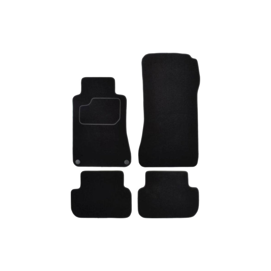 MAMMOOTH A041 MER85 PRM 01 Floor mat set suitable for MERCEDES-BENZ CLK Coupe (C209) Textile, Front and Rear, Quantity: 4, Black
