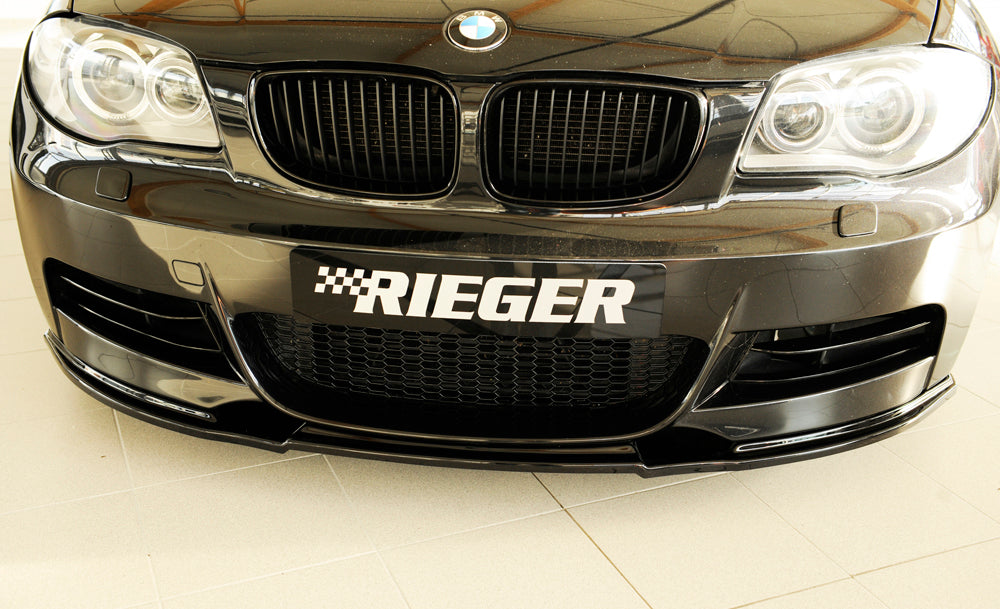 Rieger 00088124 BMW 1 Series E82 E88 Front Splitter - Glossy Black