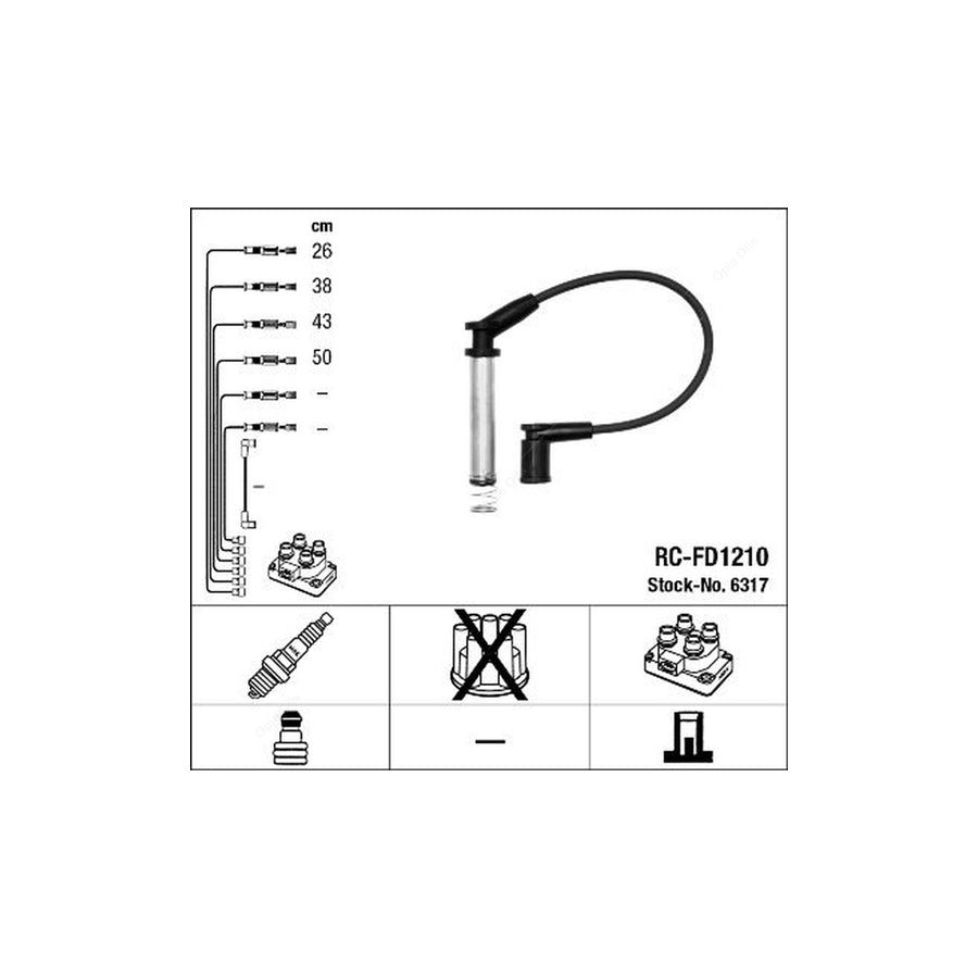 NGK Ignition Cable Kit RC-FD1210 (NGK6317)