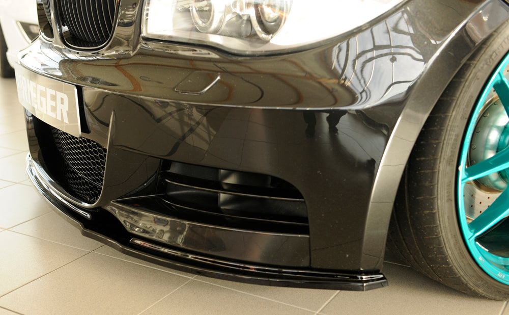 Rieger 00088124 BMW 1 Series E82 E88 Front Splitter - Glossy Black