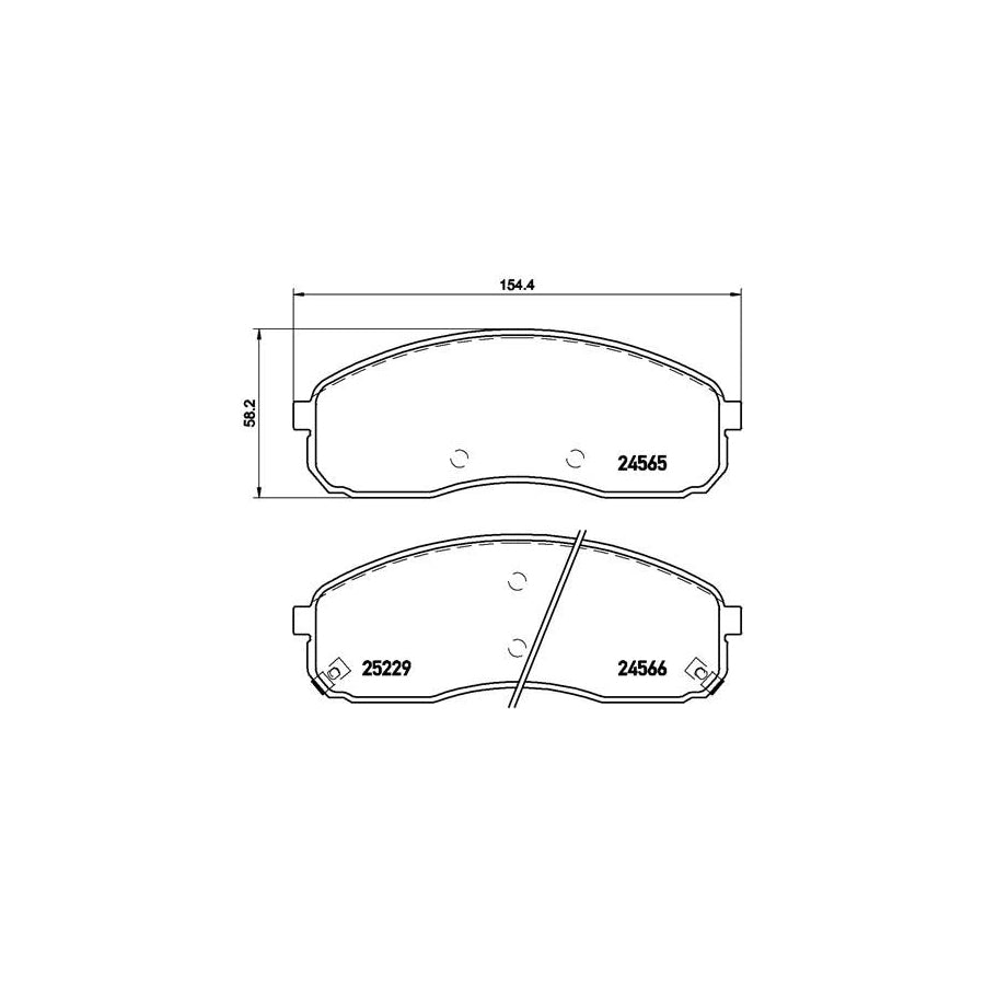 Brembo P 30 058 Brake Pad Set For Kia Sedona I Gq With Acoustic Wear Warning