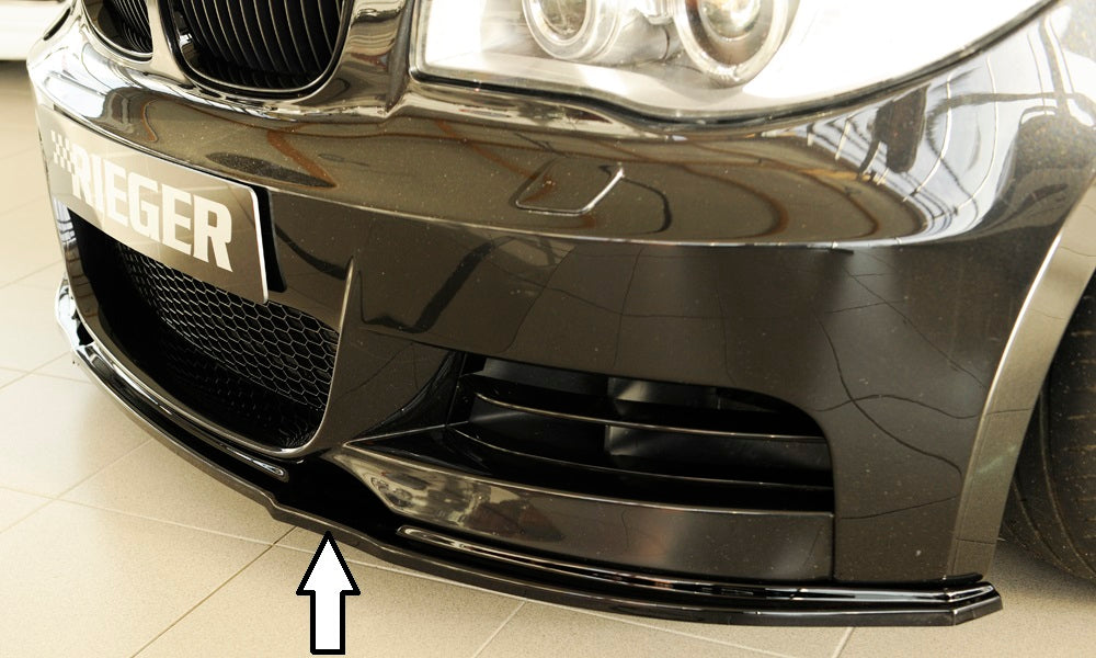 Rieger 00088124 BMW 1 Series E82 E88 Front Splitter - Glossy Black