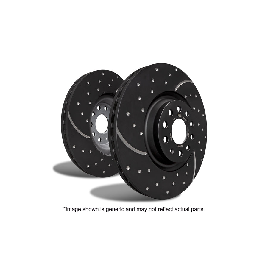 EBC PD11KR278 Jeep Grand Cherokee Greenstuff Rear Brake Pad & GD Disc Kit - ATE Caliper 3 | Duco Car Parts UK Car Parts