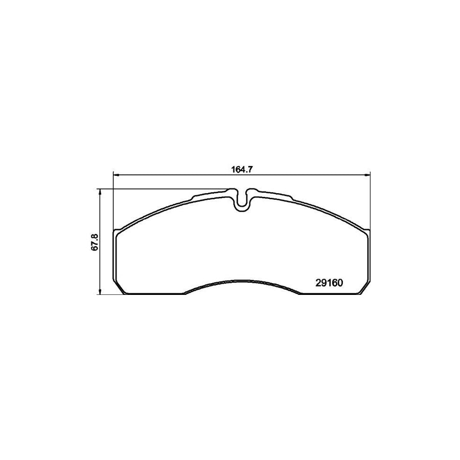 Hella 8DB 355 005 401 Brake Pad Set Prepared For Wear Indicator
