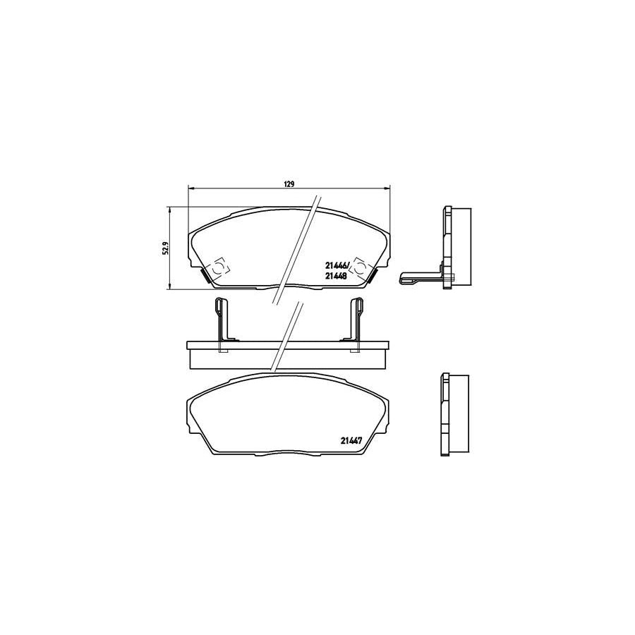 Brembo P 28 013 Brake Pad Set With Acoustic Wear Warning