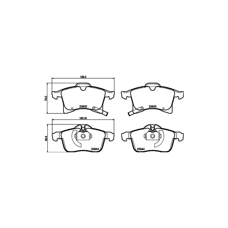 Hella 8DB 355 009 221 Brake Pad Set With Acoustic Wear Warning