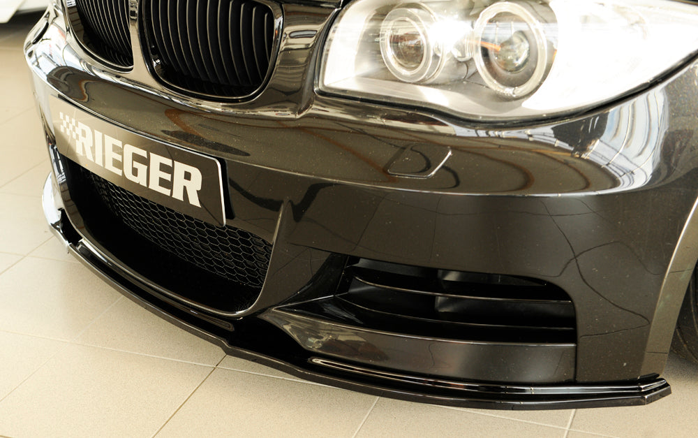 Rieger 00088124 BMW 1 Series E82 E88 Front Splitter - Glossy Black