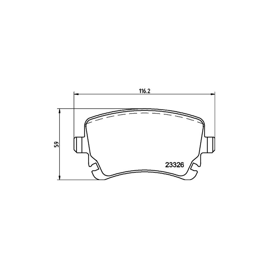 Hella 8DB 355 010 971 Brake Pad Set Not Prepared For Wear Indicator With Brake Caliper Screws With Accessories